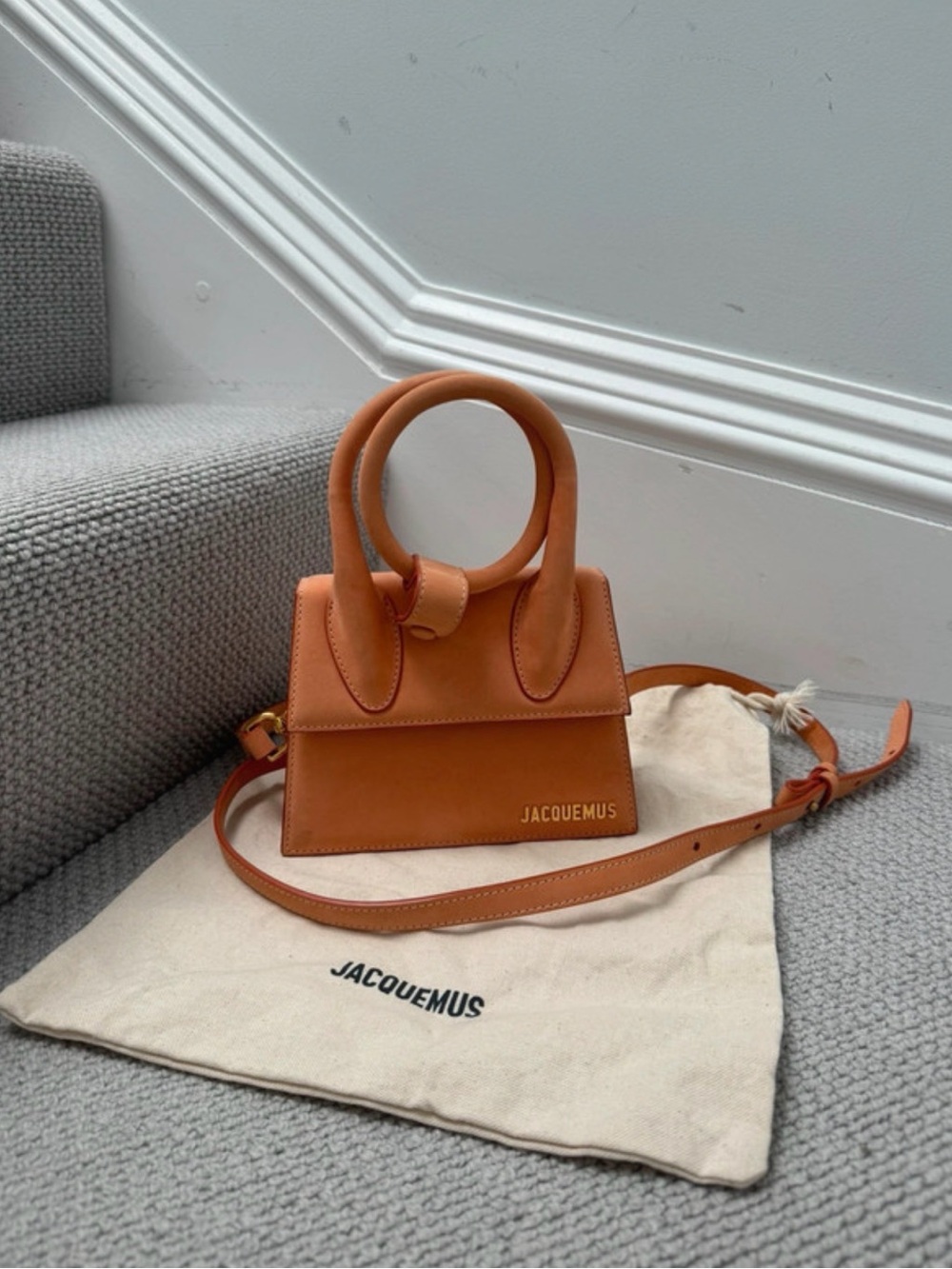 Jacquemus Tan Le Chiquito Mini Top-Handle Bag